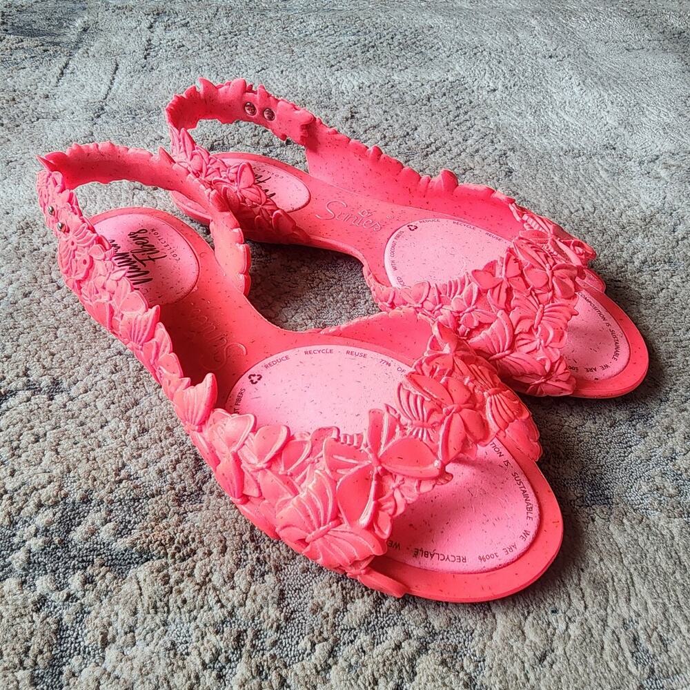 Sunies Hawaii Sandals Size 9 Women's Pink Shoes Natural Fibers